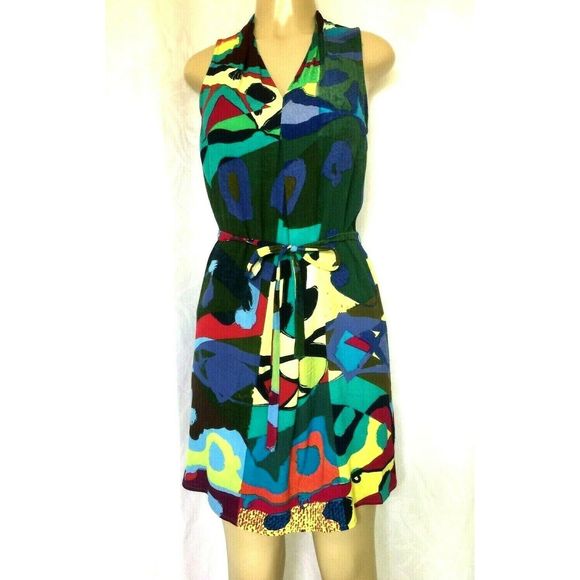 Desigual Creta Dress Belted Multi color Tunic - Picture 3 of 8